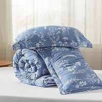 Vista 236 de Bedsure Juego de edredón de tamaño Queen, color lavanda, lindo, floral, regalo para mujer, 3 piezas, 1 suave edredón reversible con flores y 2