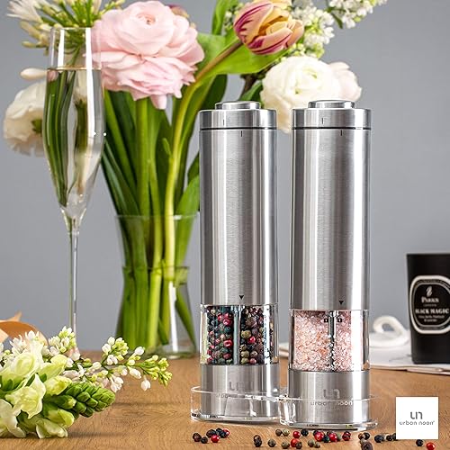 Miniatura 2 de urban noon - Bandeja para molinillo de sal y pimienta, acrílico transparente, molinillos de hasta 2.2 pulgadas de diámetro