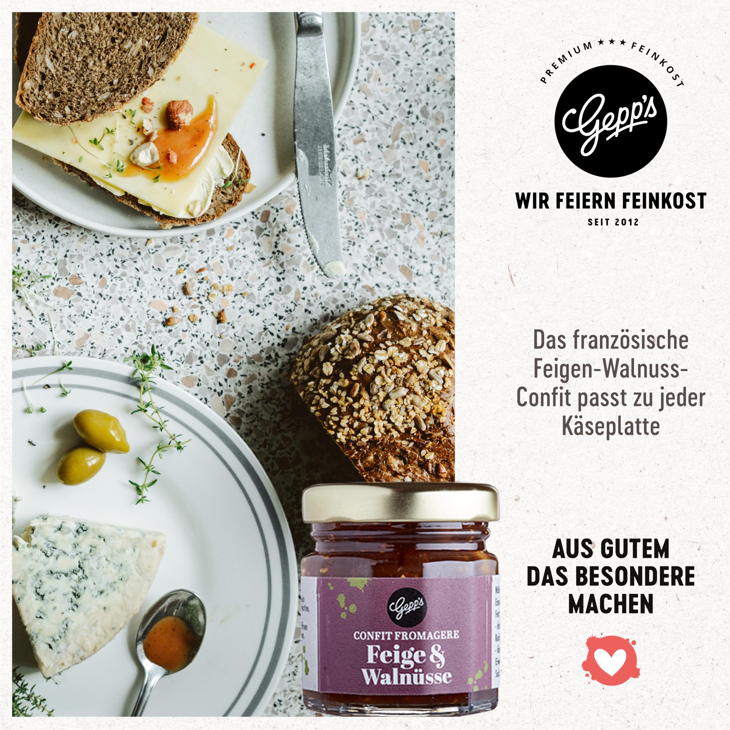 Gepp's Feinkost Mini Danke Geschenkbox I Geschenkkorb mit 2 Gewürz-Variationen, 2 fruchtigen Konfitüren und einer Edelsauce I perfekt zum Verschenken oder selbst genießen