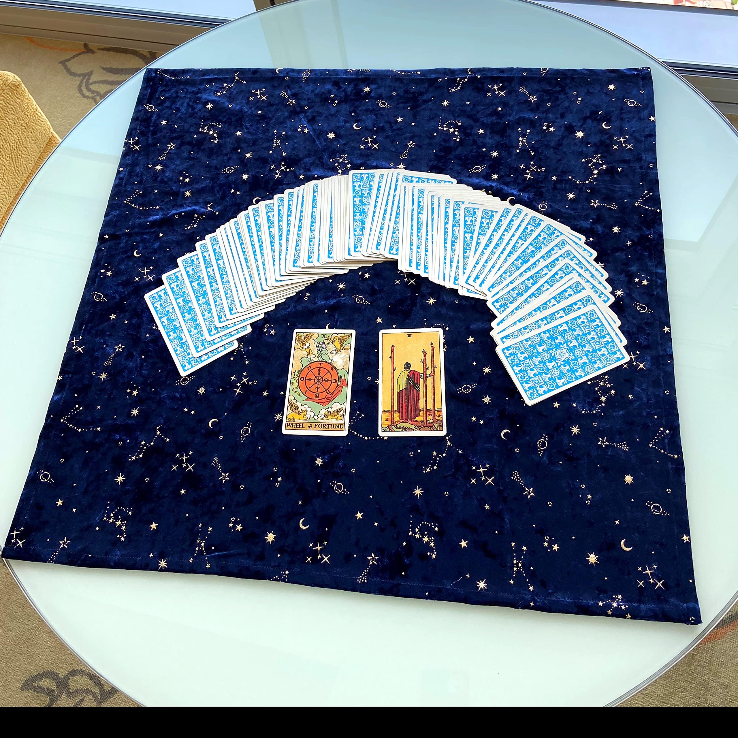 【専用おまとめ】アストロジーベルベット　ハンドメイドタロットクロス　ネイビー 専用おまとめ】アストロジーベルベット ハンドメイドタロットクロス