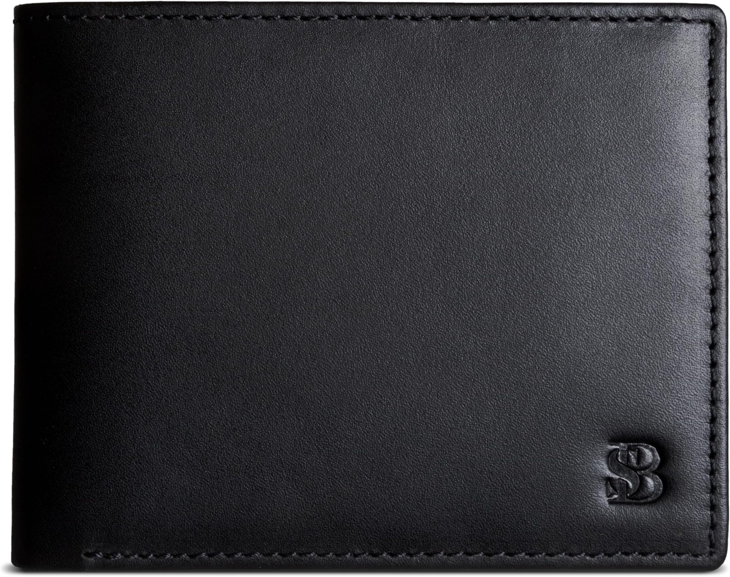 Full Grain Leather Wallet for Men | RFID Blocking | Extra Capacity Bifold Wallet with ID Windows | Ultra Strong Stitching | Slim Billfold with 13 Card Slots | Gift for Him