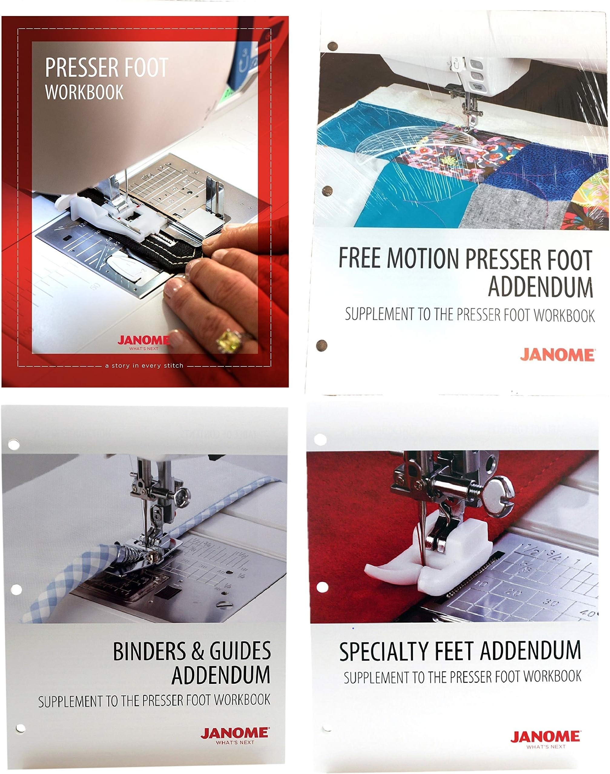 Janome Sewing Machine Presser Foot Workbook with Specialty Feet Addendum