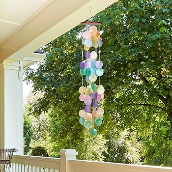 風鈴 woodstock chims capiz rainbow Amazon.com : Woodstock Chimes Asli Arts Collection, Capiz