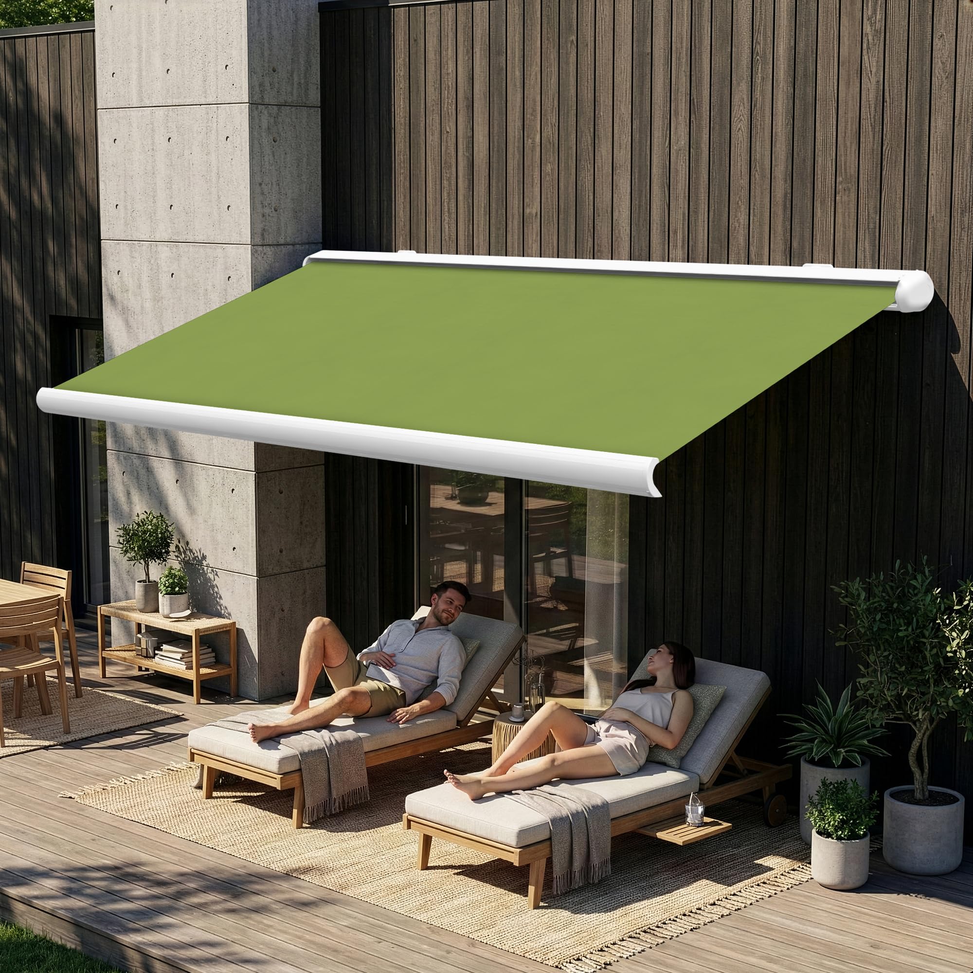 Amazon.de: Eclipse Vollkassettenmarkise Premium elektrisch 4x3m Markise  Balkon Terrassenberdachung Kassettenmarkise Gelenkarm Polyacryltuch  UV-Schutz 50+ Smarthome-fhiger Dooya Motor, Markisentuch: Apfel