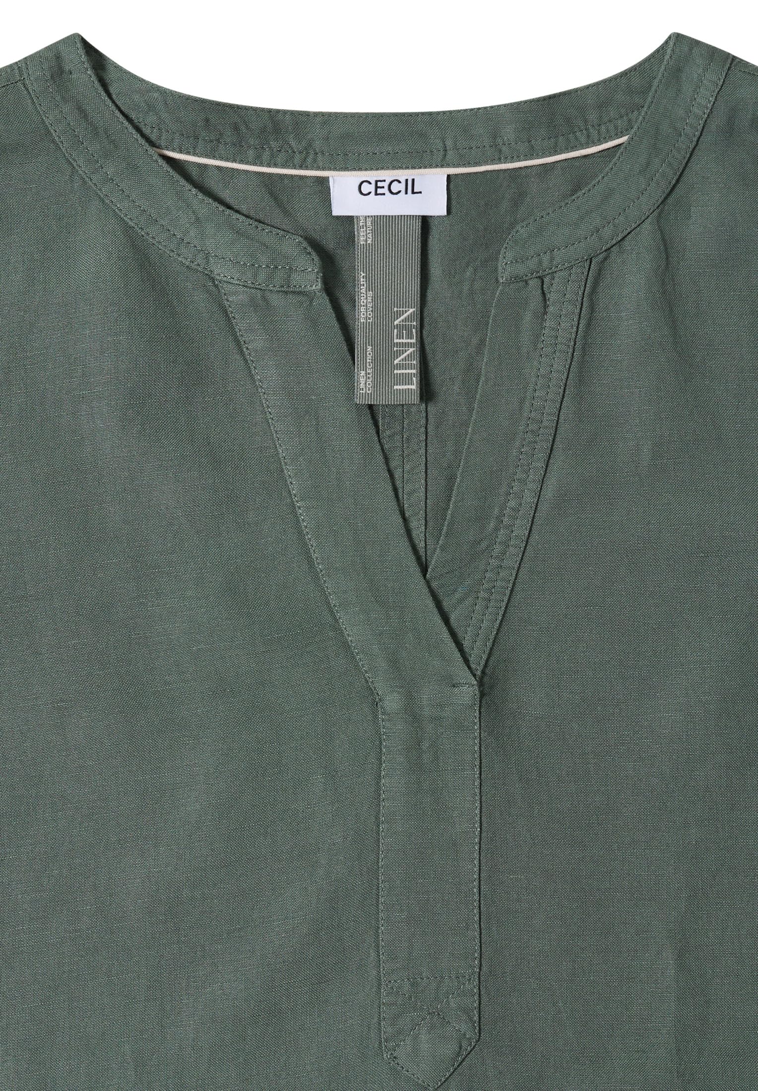 Cecil Knielanges Kleid aus Leinenmix
