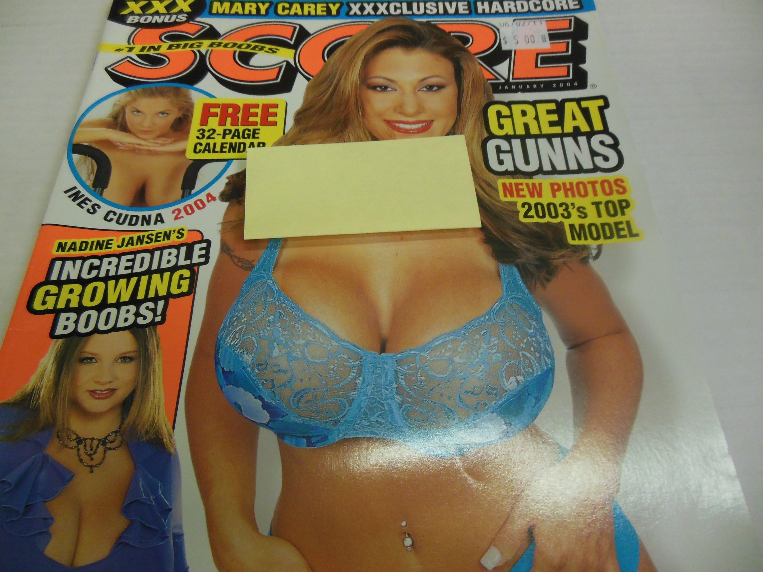 Score Men's Magazine "Nadine Jansen" "Ines Cudna" January 2004