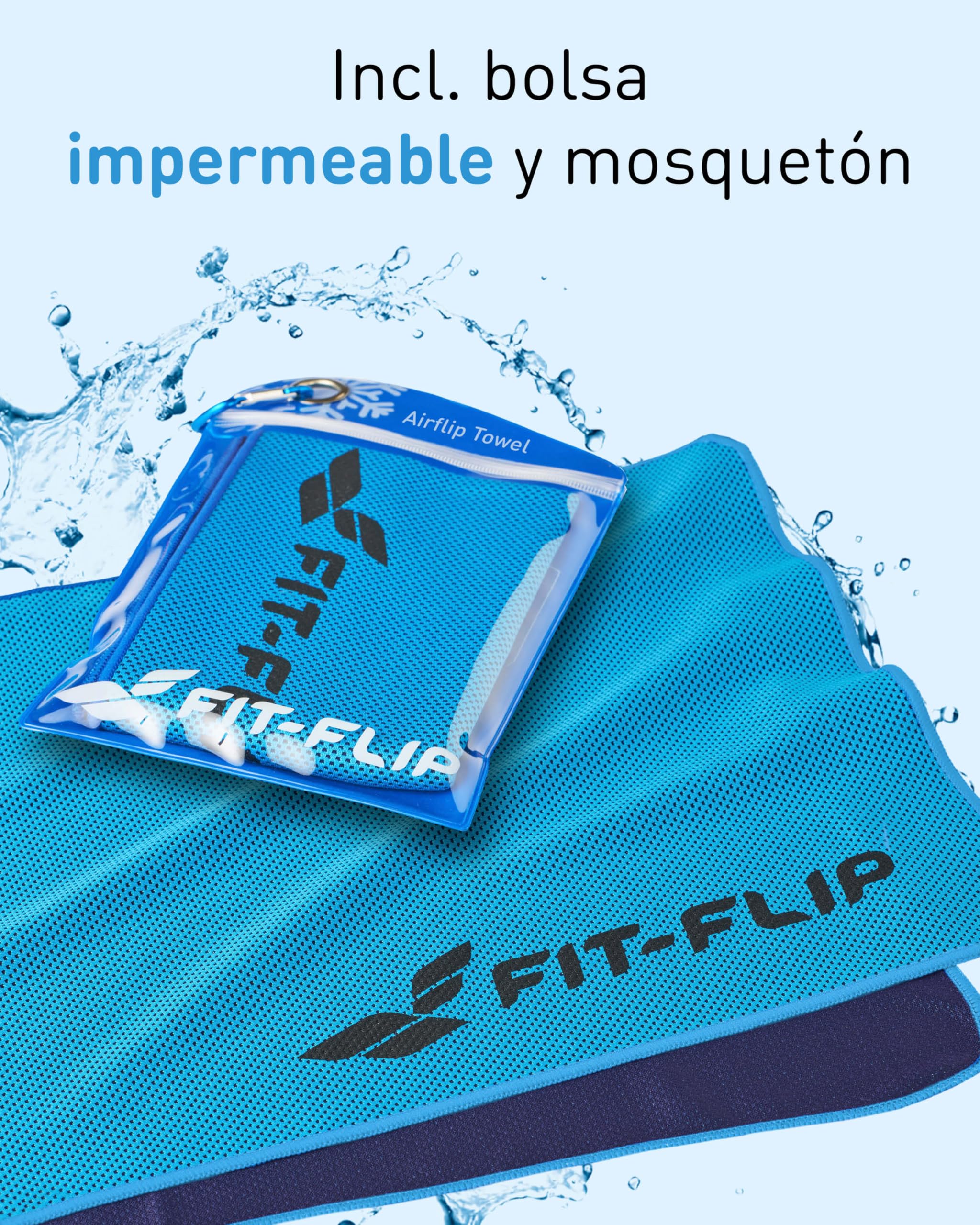 Fit-Flip Toalla fría Set de 3 Unidades – Airflip Cooling Towel para Senderismo, Tenis y Viajes - Toallas de enfriamiento de Microfibra
