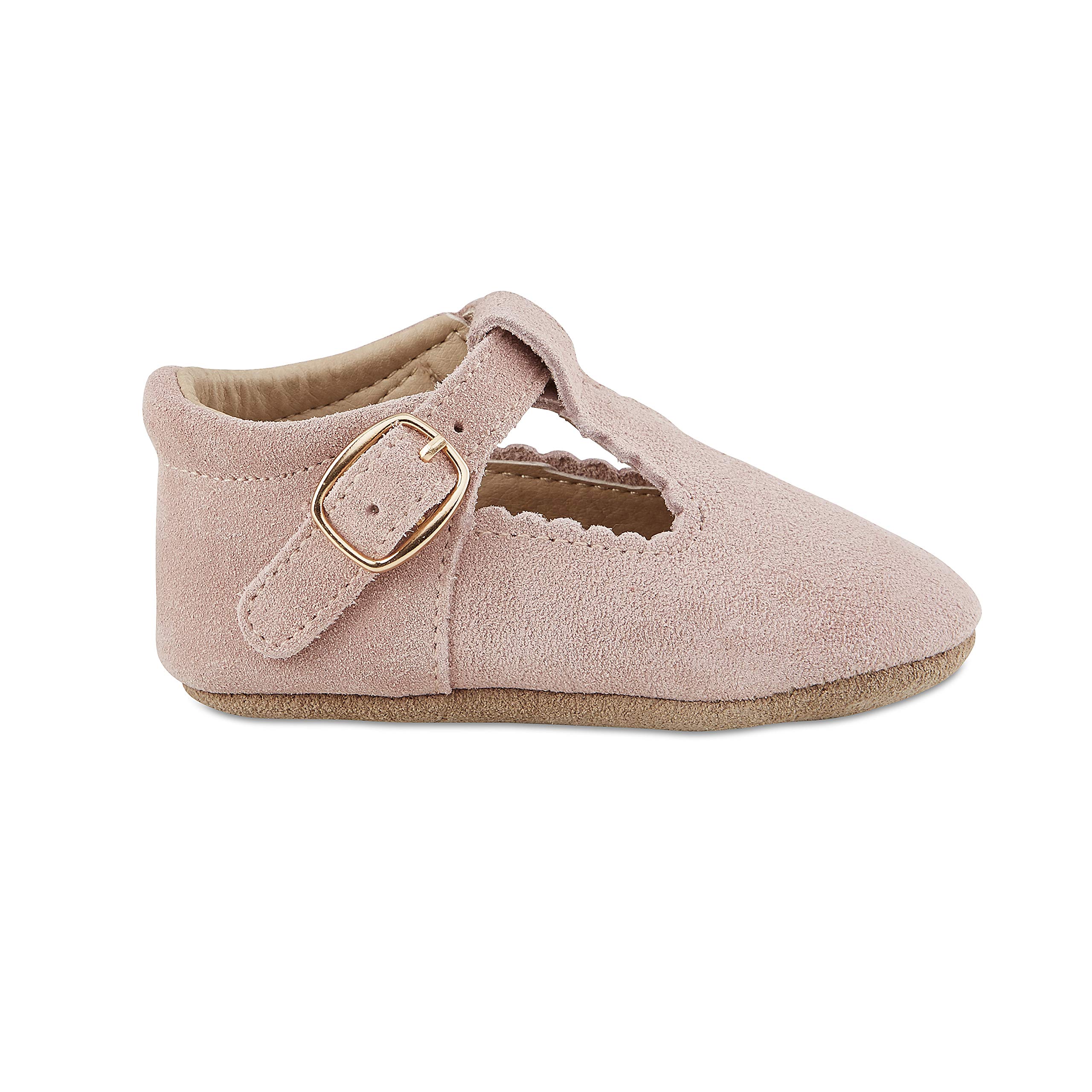 Baby Girls Genuine Leather Mary Janes, Toddler Stylish Easy to Wear Footwear