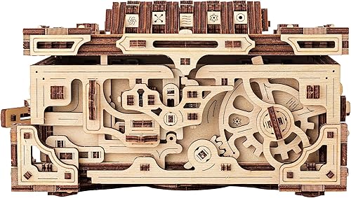 Miniatura 3 de Wood Trick Enigma - Caja de rompecabezas de madera 3D para adultos y niños para construir, proyectos de ingeniería, kits de modelos mecánicos para