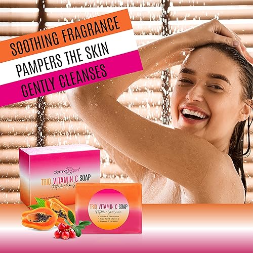 Miniatura 8 de DERMAXGEN Barra de jabón de ácido kójico orgánico y vitamina C  Arbutina, glutatión  Fórmula avanzada brillante, reposición y piel radiante