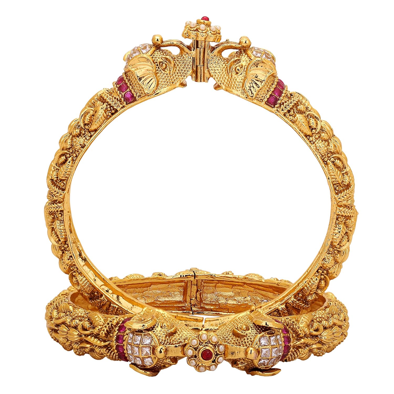 Elephant design gold bangles Clearance
