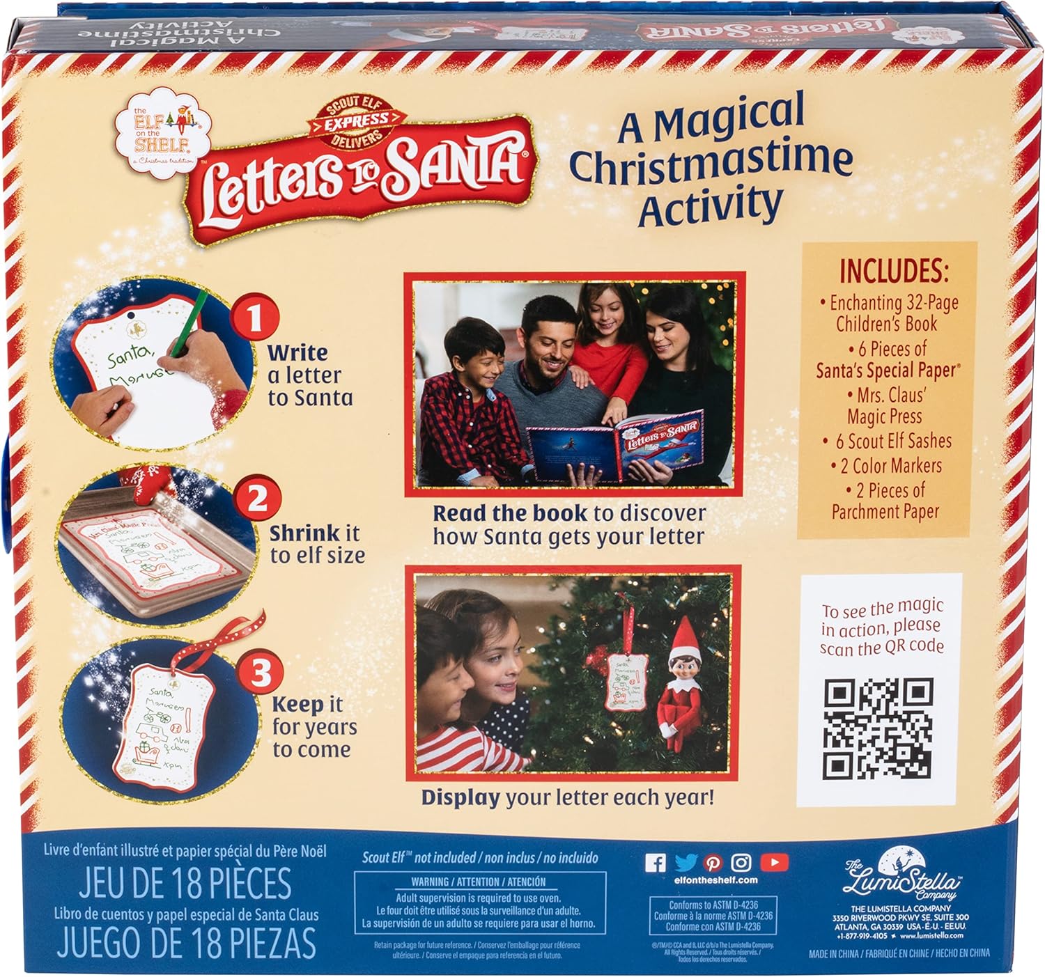 The Elf on The Shelf: Letters to Santa - Send Shrinking Christmas Lists to Santa through your Elf- 18 Piece Gift Set Includes Magic X-mas Paper, Mrs Claus' Press, Ribbon Sashes, Markers, and Parchment