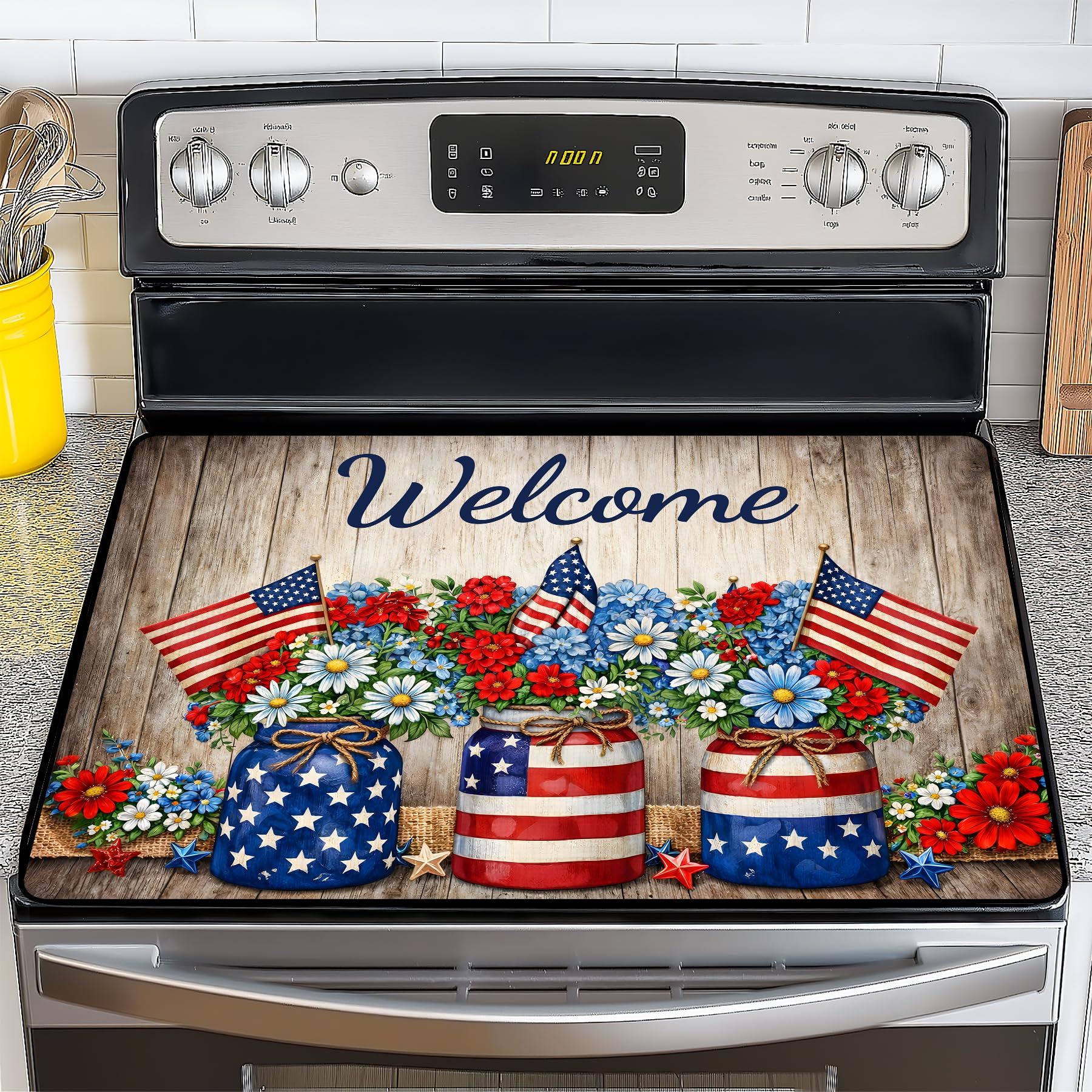 Stove Top Covers for Electric Stove, Glass Stove Top Cover 28.5x20.5 in