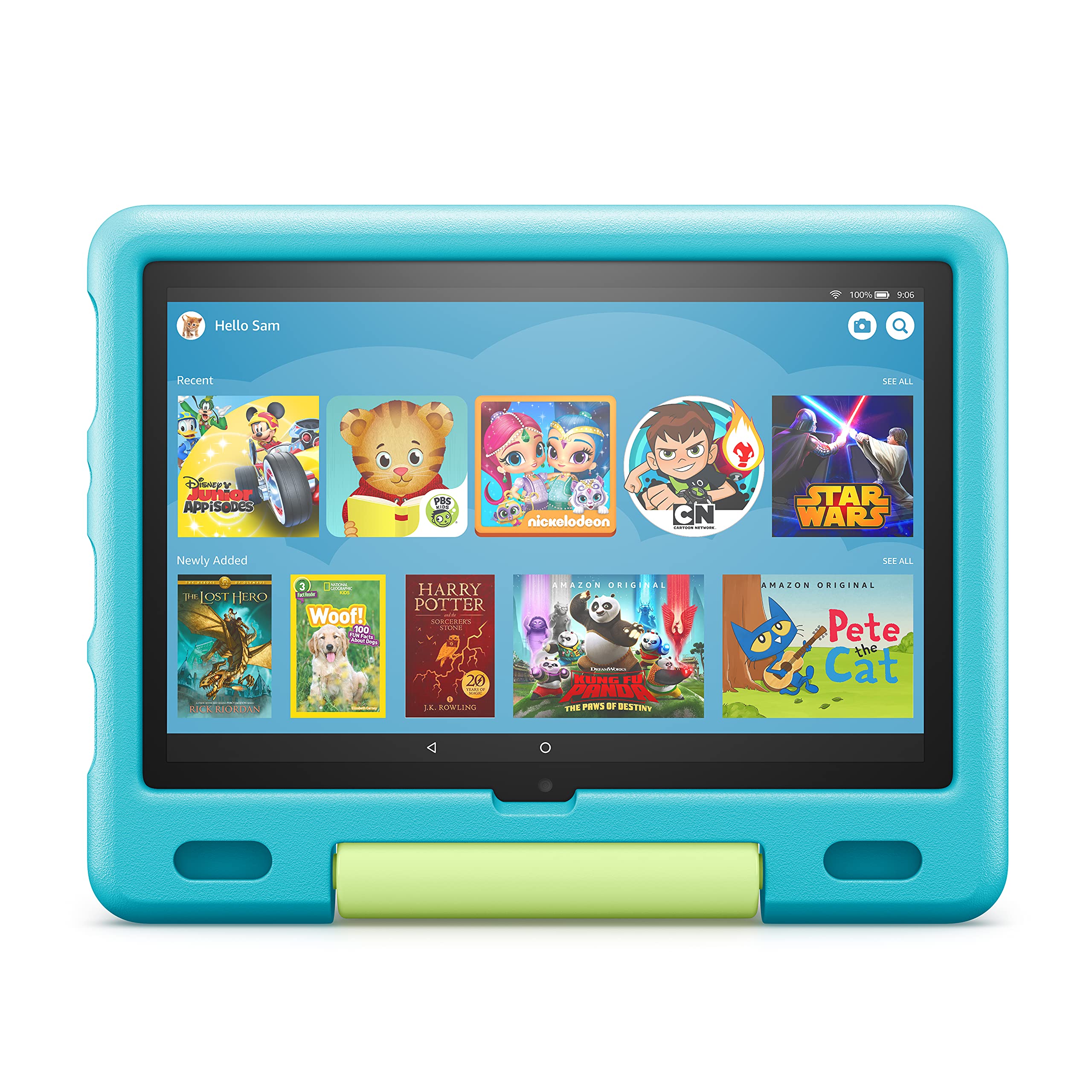 Amazon Kid-Proof Case for Fire HD 10 tablet (Only compatible with 11th generation tablet, 2021 release) – Aquamarine