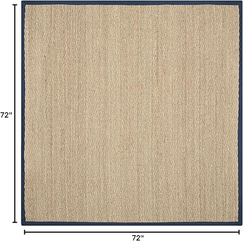 Miniatura 86 de Safavieh Colección de fibra natural NF115P - Alfombra (fibra natural), color gris, Fibras naturales beige, (Natural/Beige),Natural/Negro,Natural