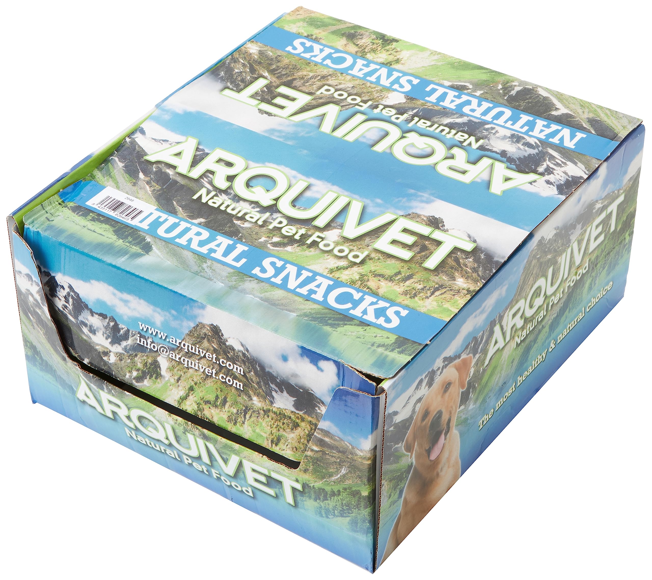 ARQUIVET Hueso de búfalo Relleno de palitos de Piel - 16 cm - Caja expositora de 20 Unidades - 4.600 g - Snack Natural para Perros
