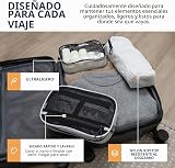 Toiletry Bag Kit Set: Hanging Travel Toiletry Bag + 311 TSA Cosmetic Liquid Bag + Ultralight Accessory Organizer Pouch, White Ripstop, Carry-On Quart Size, 3 Piece Toiletry Set - 2