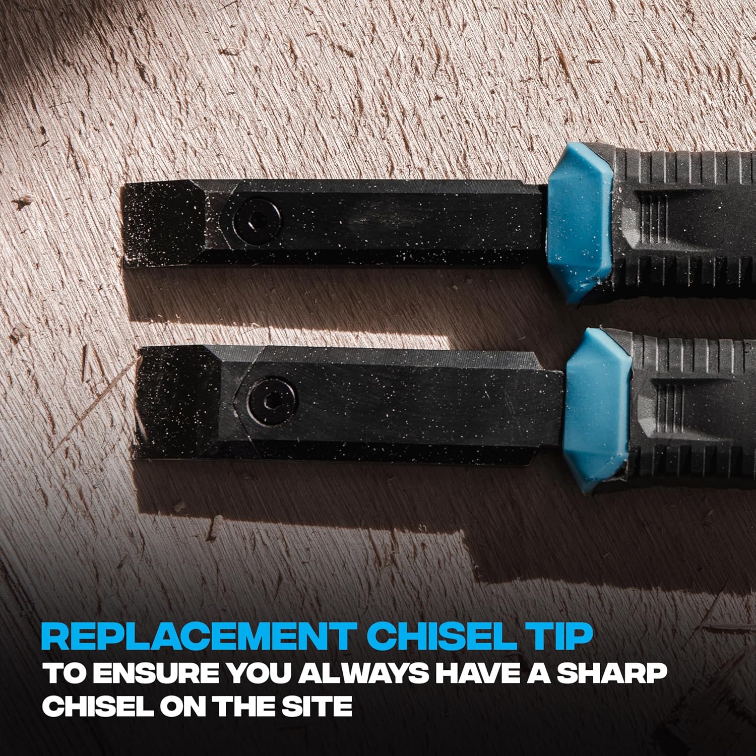 OX Pro 1" Replaceable Tip Wood Chisel with Holster and Extra Tips - Steel Full Tang with Reinforced Striking Cap for Construction Carpentry and Framing OX-P371325