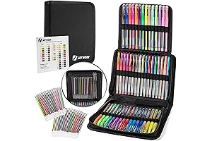 100 Pack Gel Pens with Case: Coloring & Journaling Joy