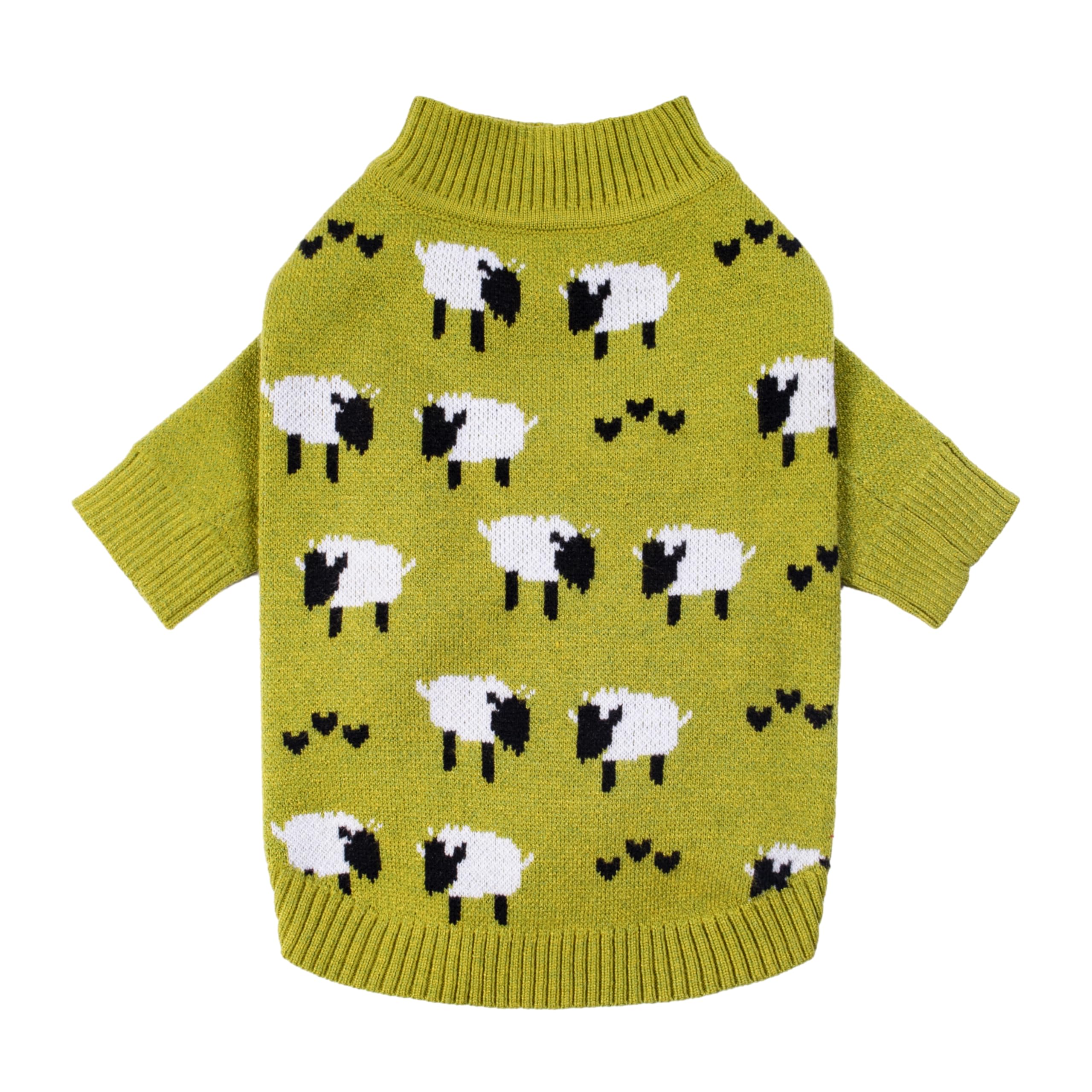 Fitwarm Funny Sheep Dog Sweater, Thermal Dog Winter Clothes for Small Dogs Boy Girl, Dog Holiday Clothes, Doggy Pullover Jumper, Pet Outfit, Black,