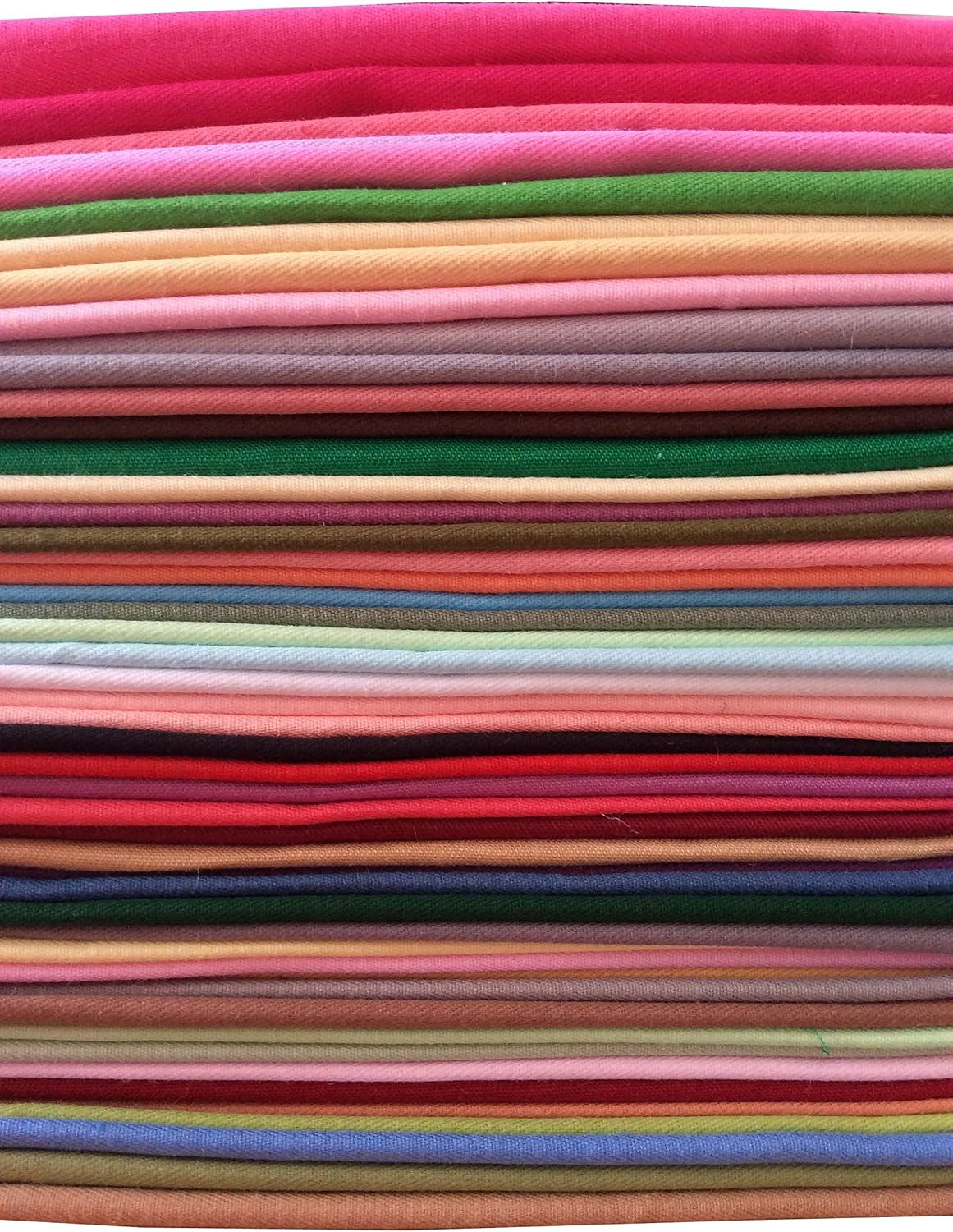 longshine-us 25pcs Solid Colors Premium Cotton Craft Fabric Bundle Squares Patchwork Lint DIY Sewing Scrapbooking Quilting Dot Pattern Artcraft (10" x 10")
