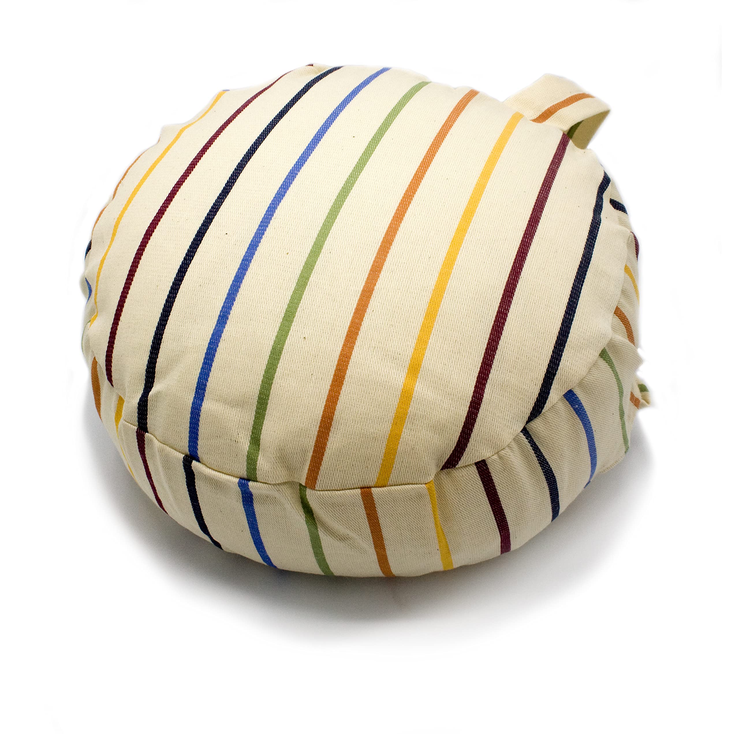 SCEN Cojín de yoga redondo de 30 x 12 cm de diámetro de cáscara de farro biológico, sin cremalleras ni piezas metálicas, fabricado en Italia, calidad de Sartorial Toscana