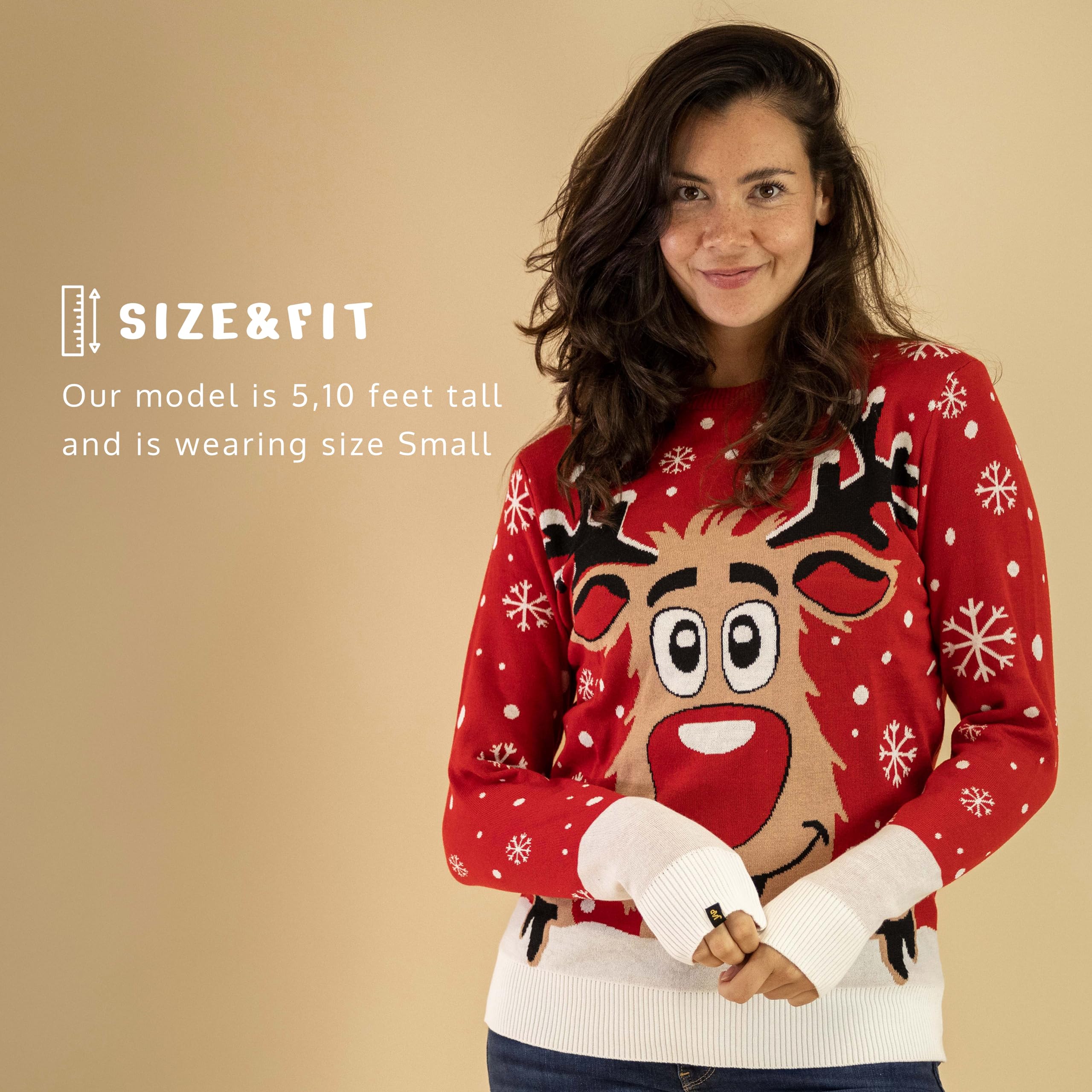 JAP Christmas - Pull de Noel - Pull Noel pour Femme et Homme - Pull Moche de Noel - Rudolph
