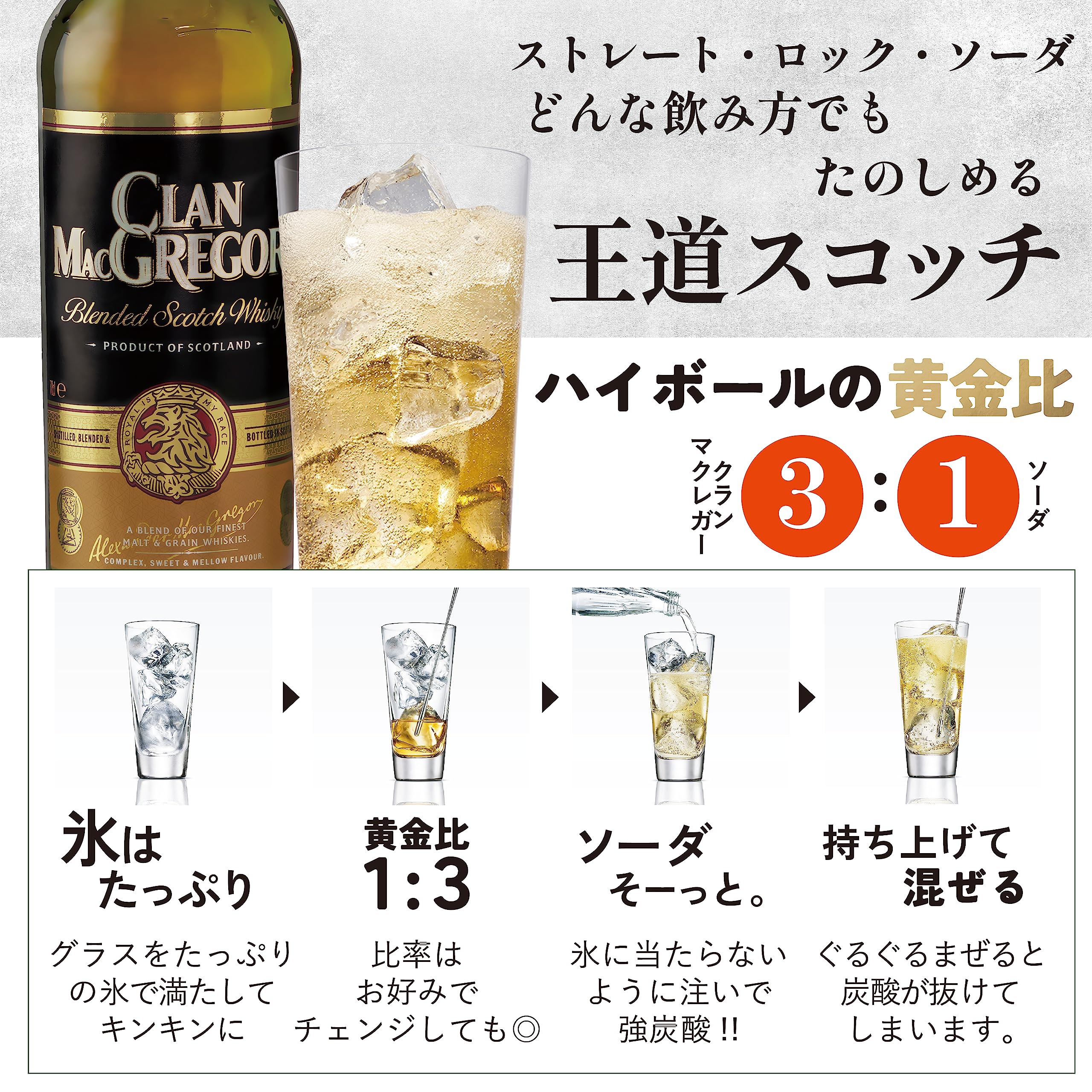 Amazon.co.jp: クラン・マクレガー 40° 700ML : 食品・飲料・お酒