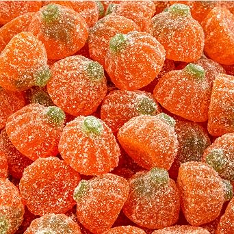 Halloween Candy, Pumpkin Jelly Candy, Orange Flavor, 2 Lb Bag