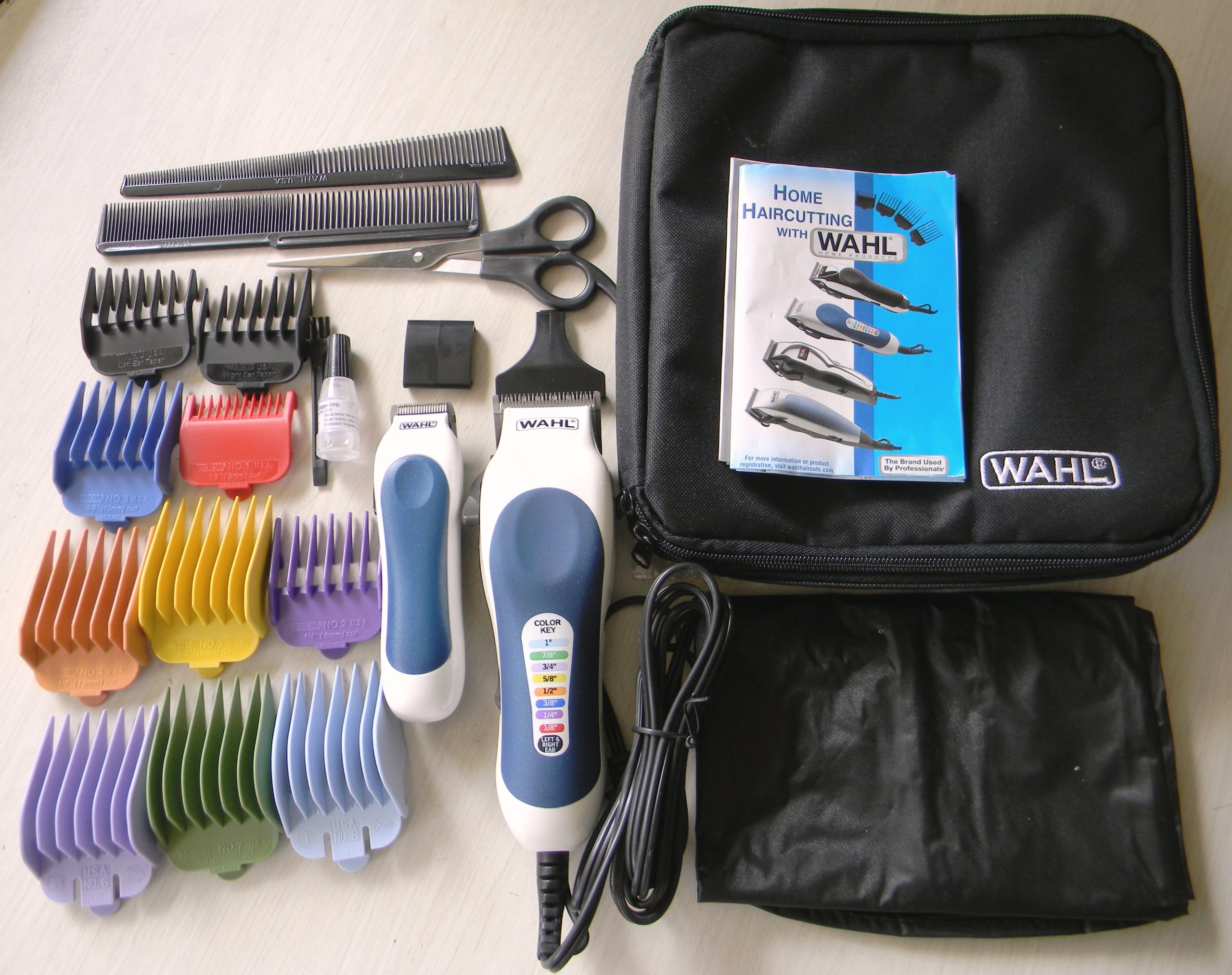 Wahl 79660 Deluxe Color Pro Hair Cut and Style Kit (20-Piece Kit) (Blue)