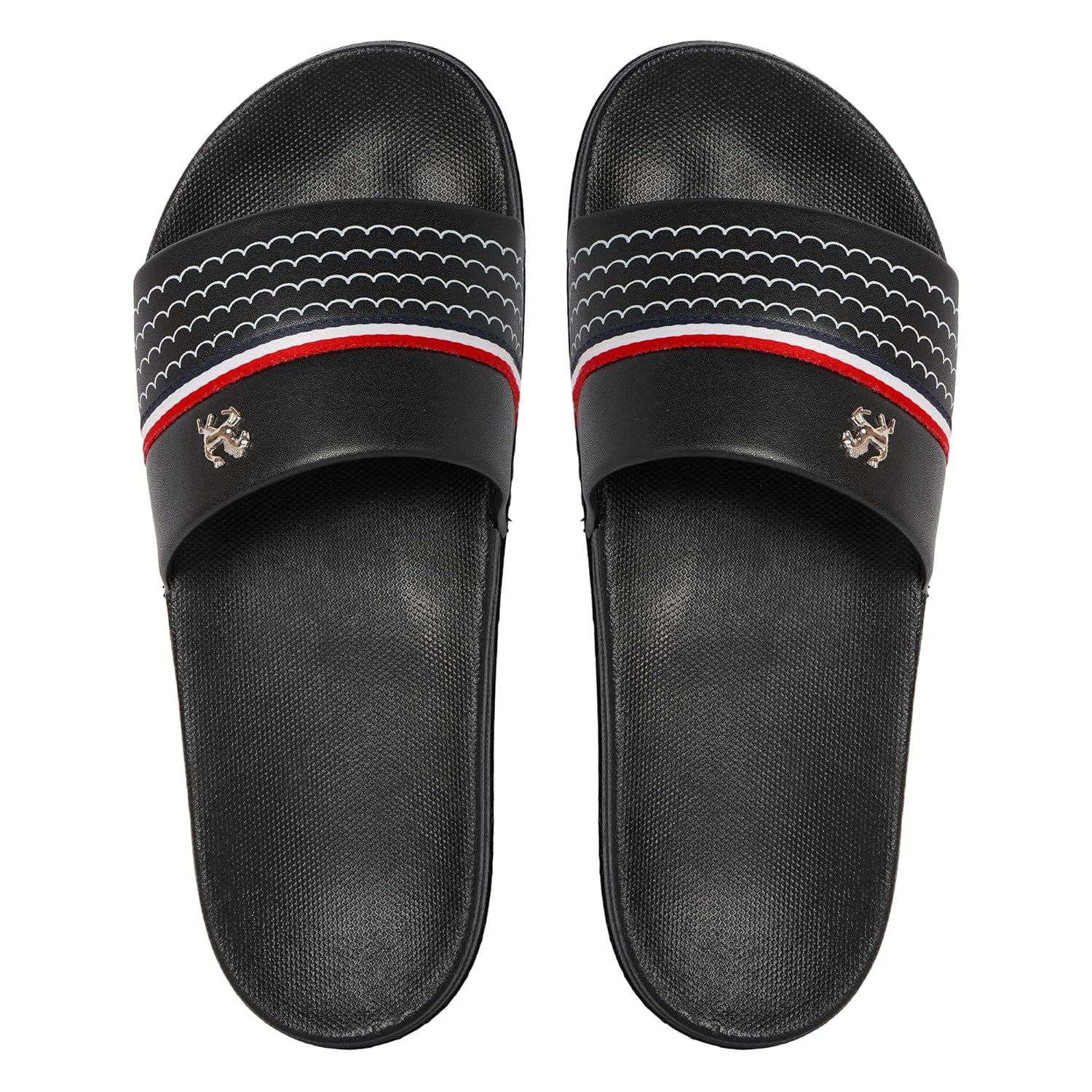 PERY-PAO Mens Comfort Sliders Black, Sky Blue, Green, White, Grey Boys Flip-Flops