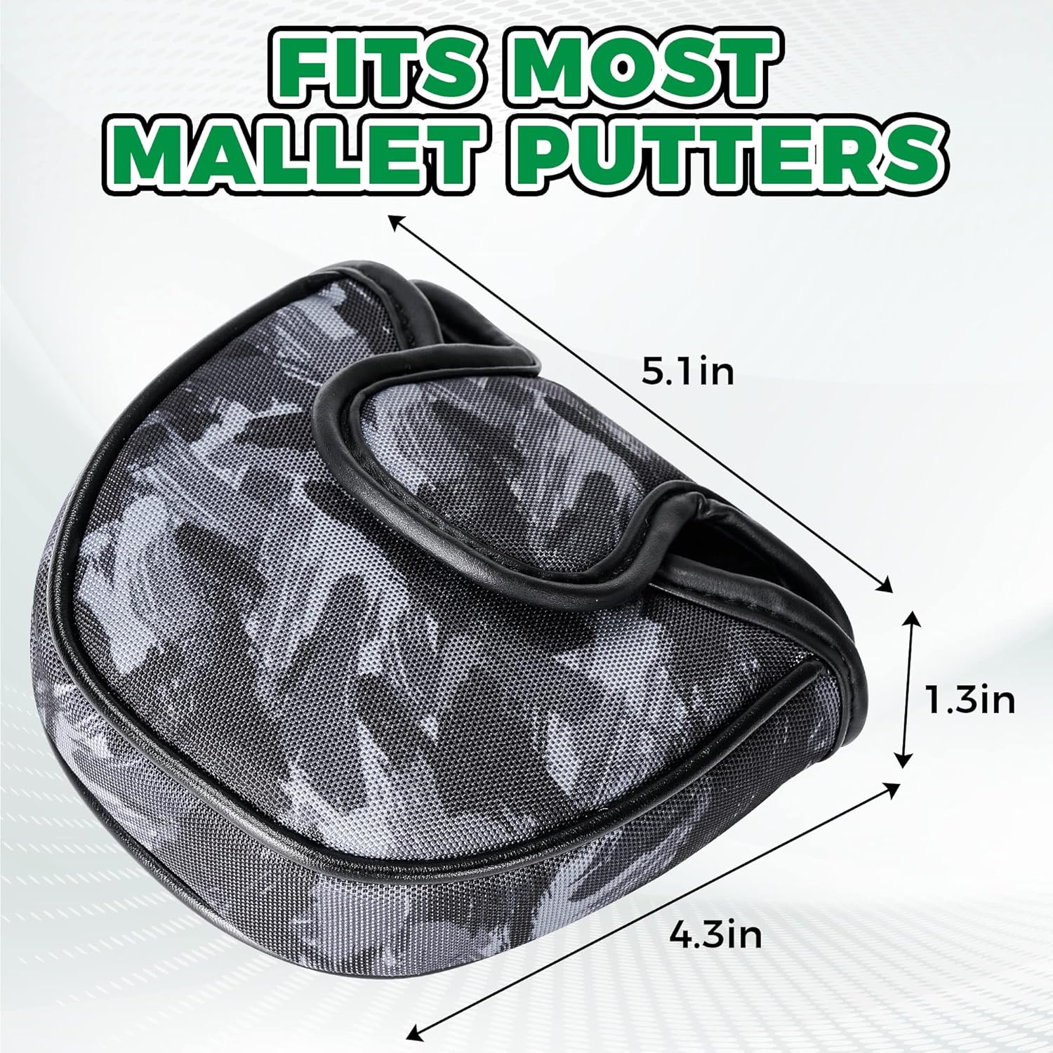 VIXYN Mallet Putter Cover - Cool Putter Cover - Mallet Putter Headcover - Fleeced Lined Putter Head Covers - Protective Golf Club Covers to Match Driver Headcover