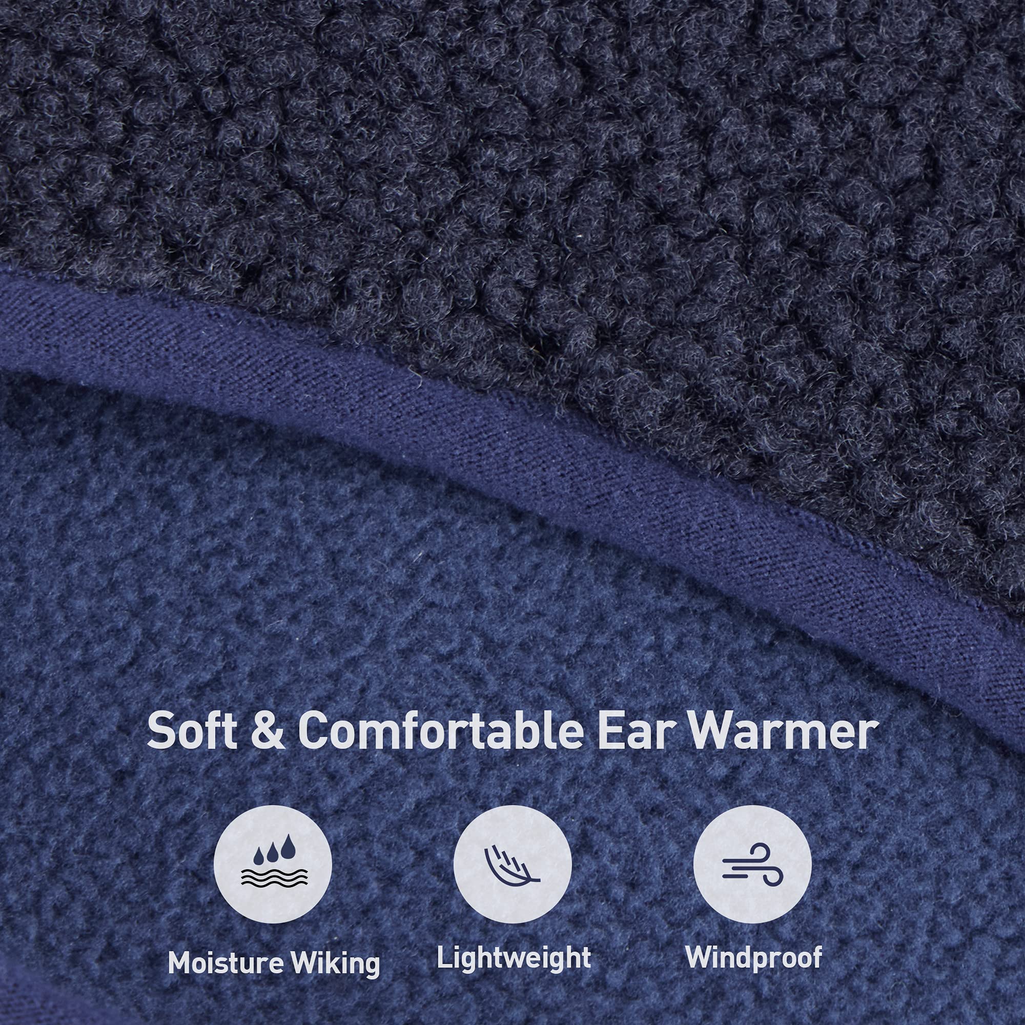 3Pcs Ear Warmer Fleece Headbands Ear Muffs Winter Running Gear For Women Men Adult Kids