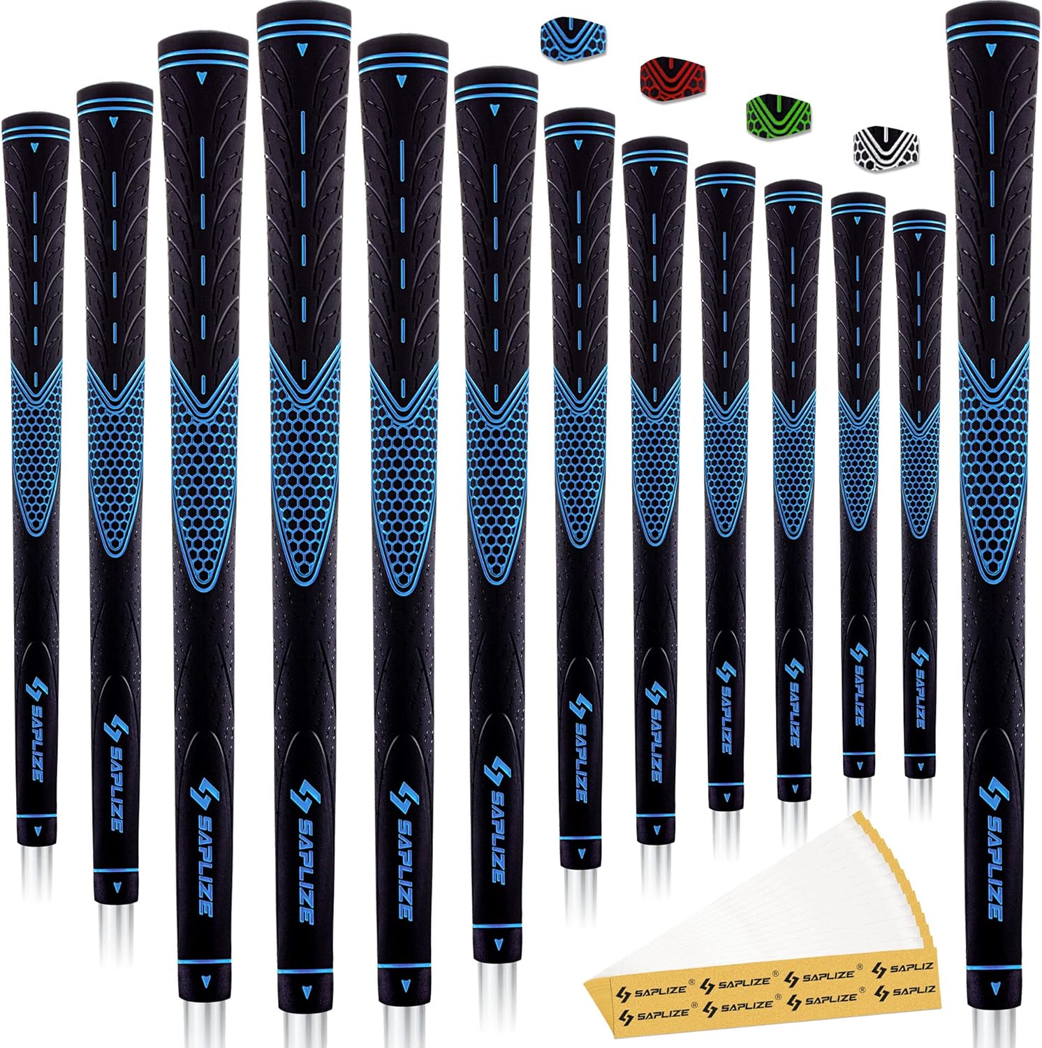 SAPLIZE CC01 Rubber Golf Grips, Options of Basic kit(13 Grips) or