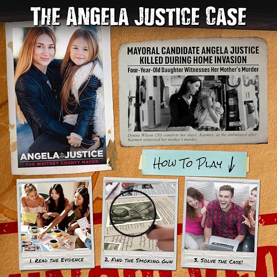 Unsolved Case Files Photo Case: Who Murdered Angela Justice? | Cold Case Murder Mystery Game