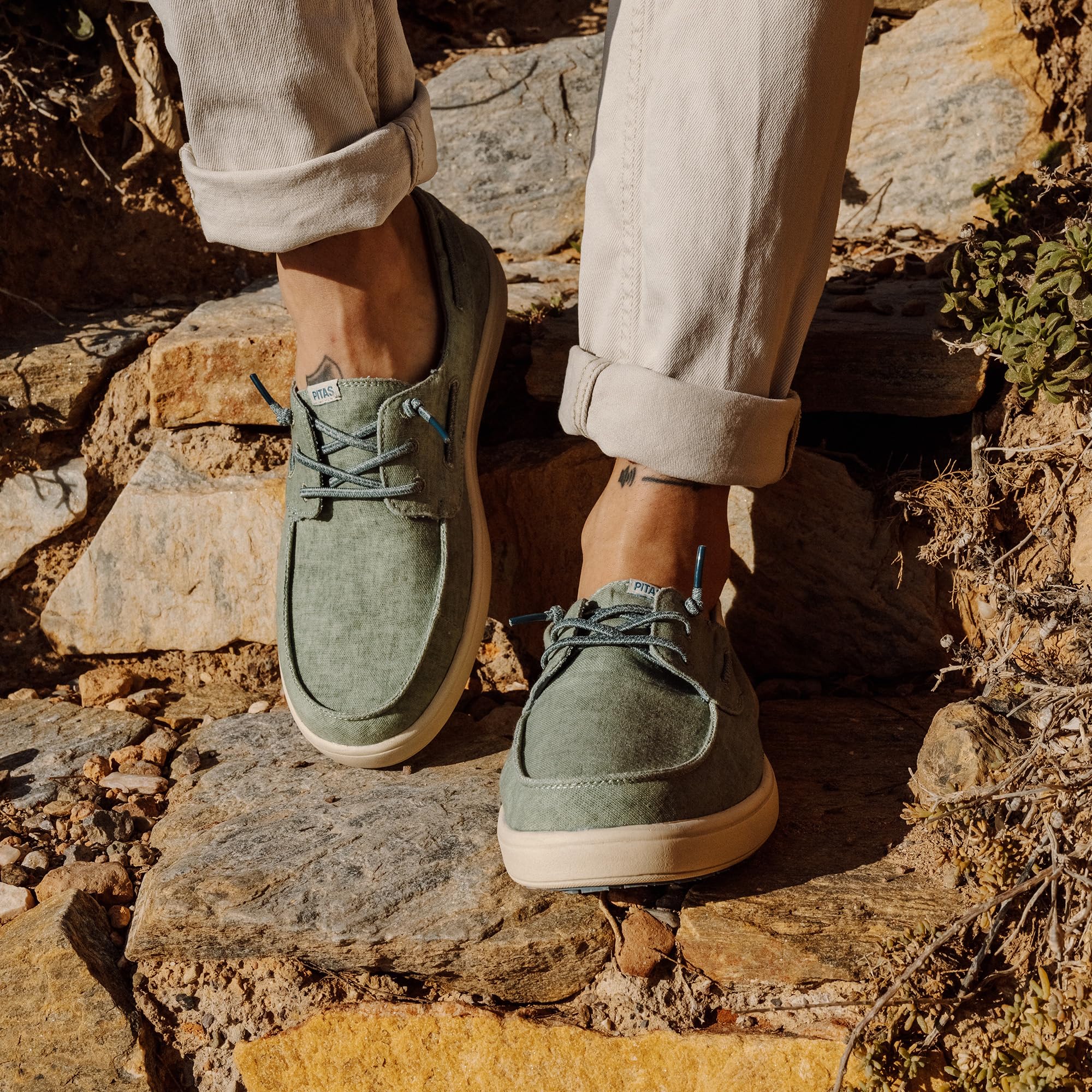 PITAS | MAUI Flax | Mocasines de Hombre para el Verano | Zapatillas de Hombre | Náuticos de Hombre para el Verano | Deportivas y Zapatos de Walkinpitas