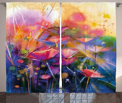 Miniatura 3 de Ambesonne - Paneles de cortinas multicolor