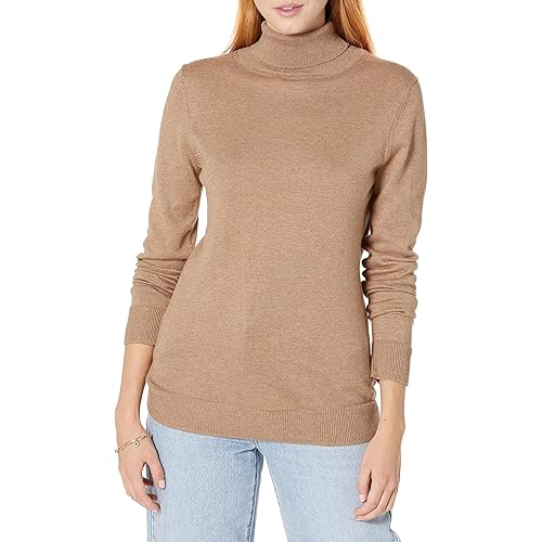 Amazon Essentials Women's Classic-Fit Lightweight Long-Sleeve Turtleneck Sweater (Available in Plus Size)