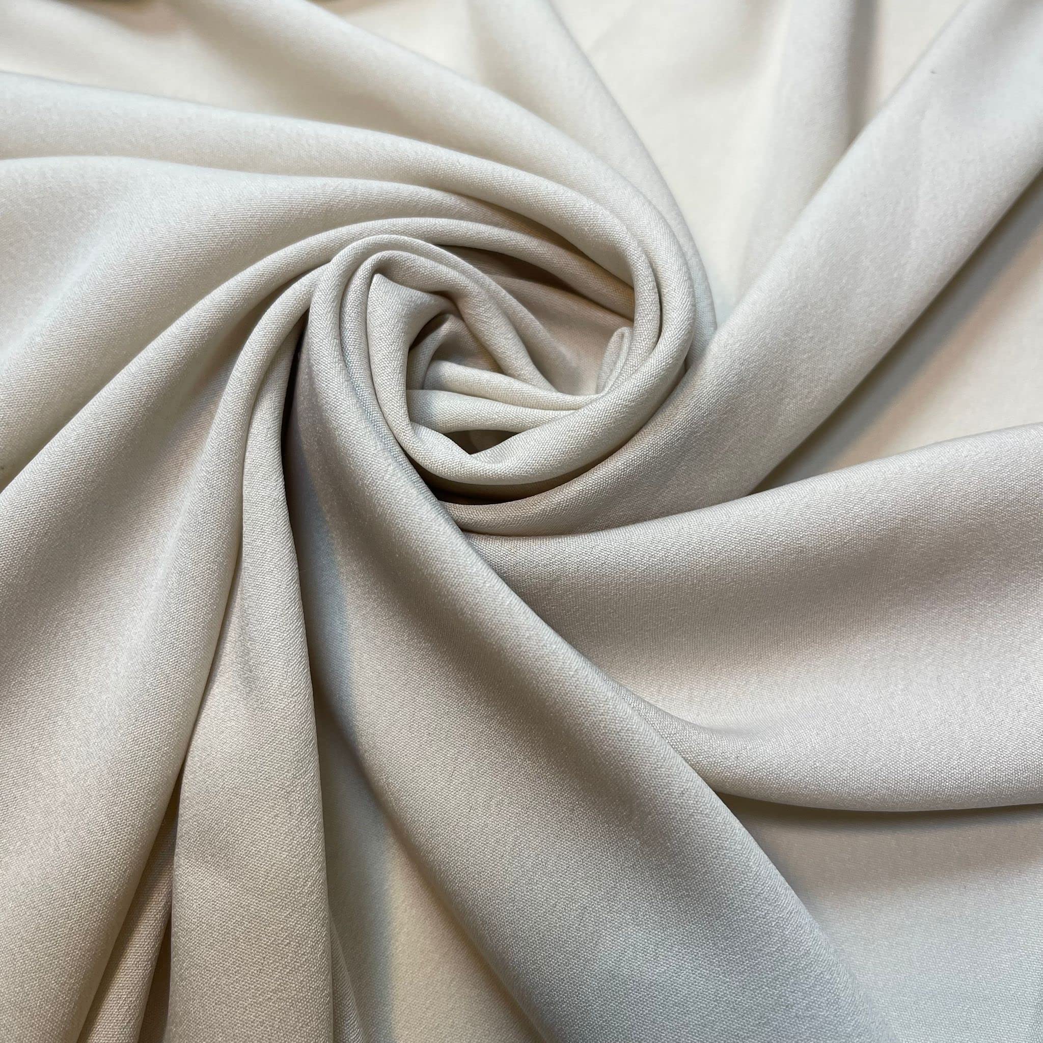 Soft Peach Skin Powder Touch Dress Craft Lining Fabric Material 44" Wide Available in 8 Colours (Butter Cream, 1 Meter) โ image 1