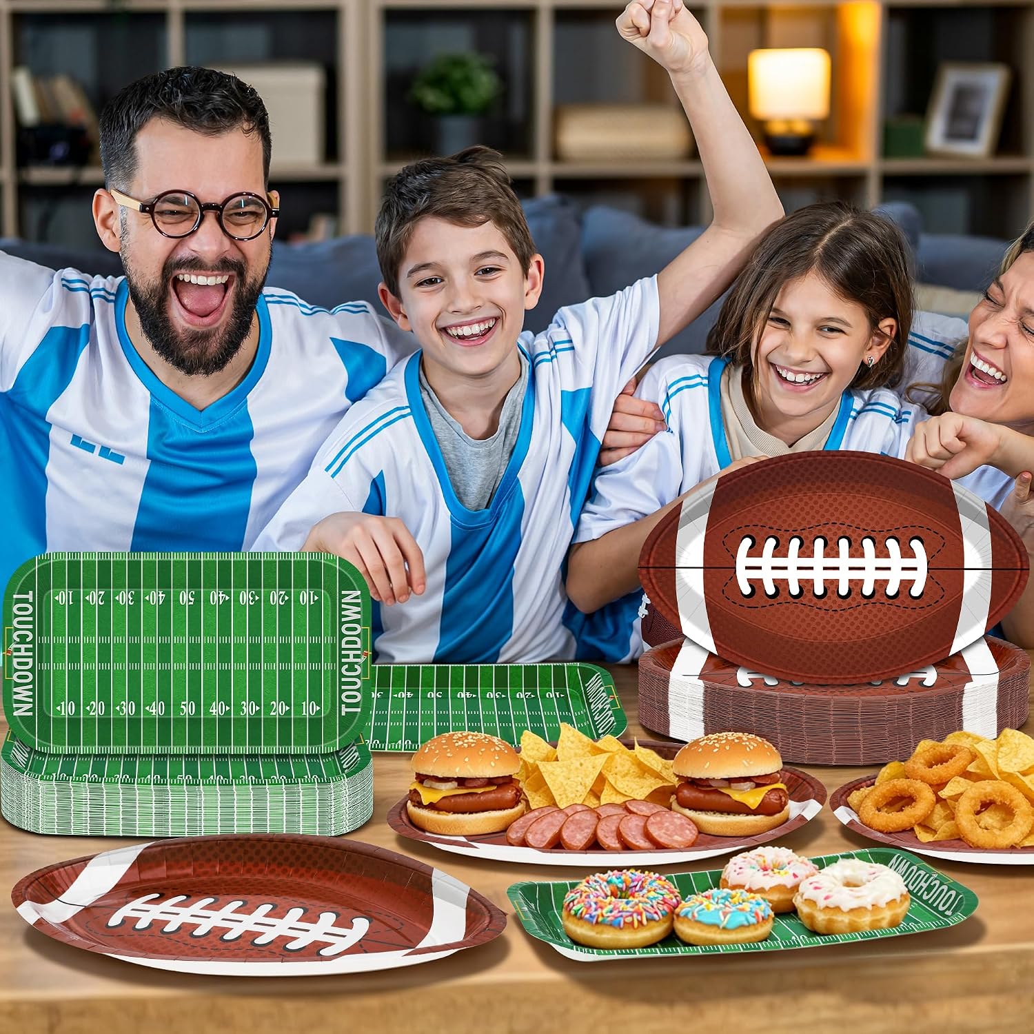 48 Pcs Football Paper Plates Football Party Supplies Serves for 24 Guests image 5