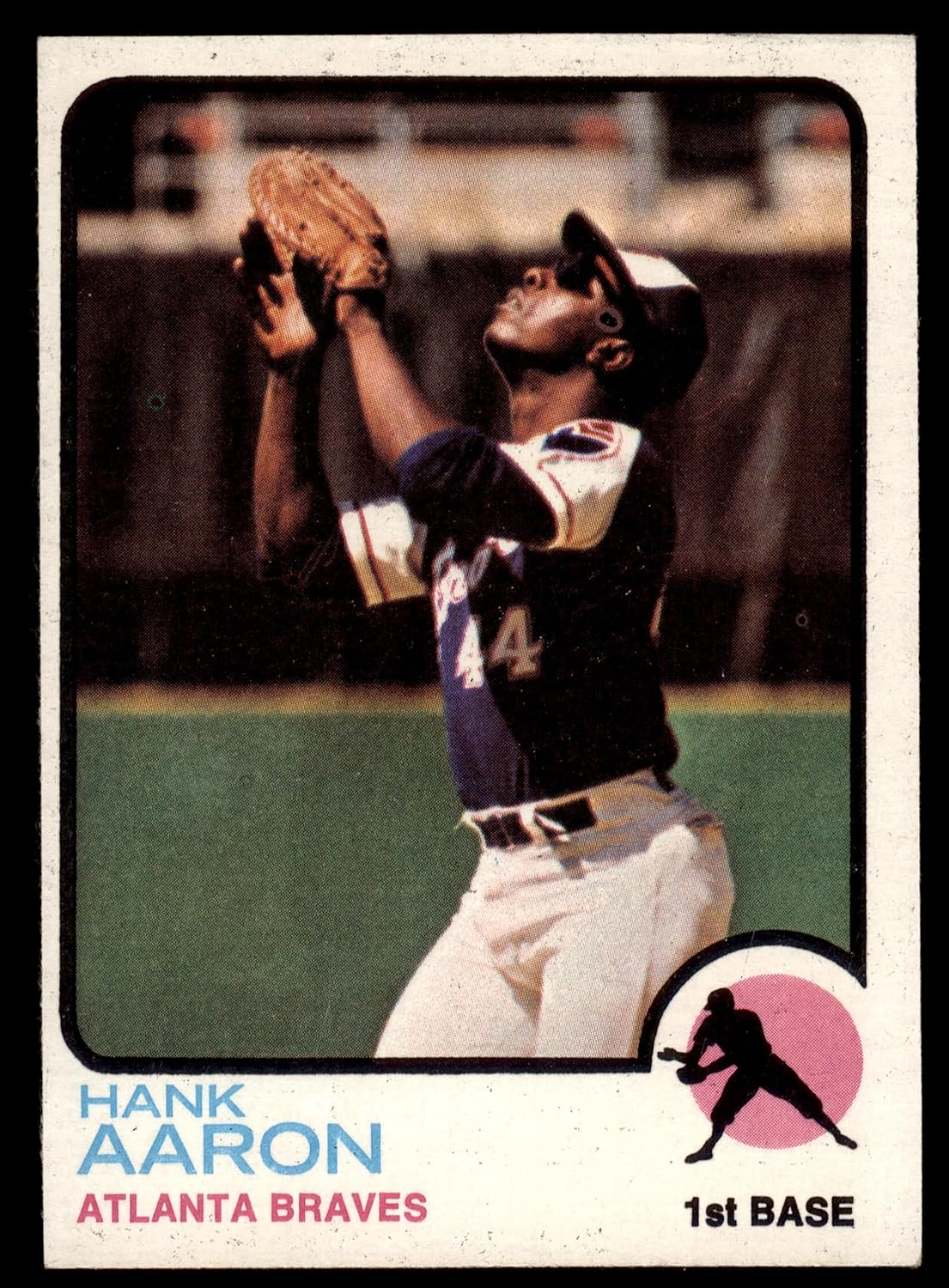 1973 Topps #100 Hank Aaron Atlanta Braves (Baseball Card) EX Braves