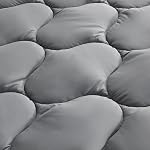 SLEEP ZONE Matelas de refroidissement Topper Queen, housse de matelas extra épais, matelas de lit pour oreillers doux, soin facile, lavable (Grey Lattice, Queen)