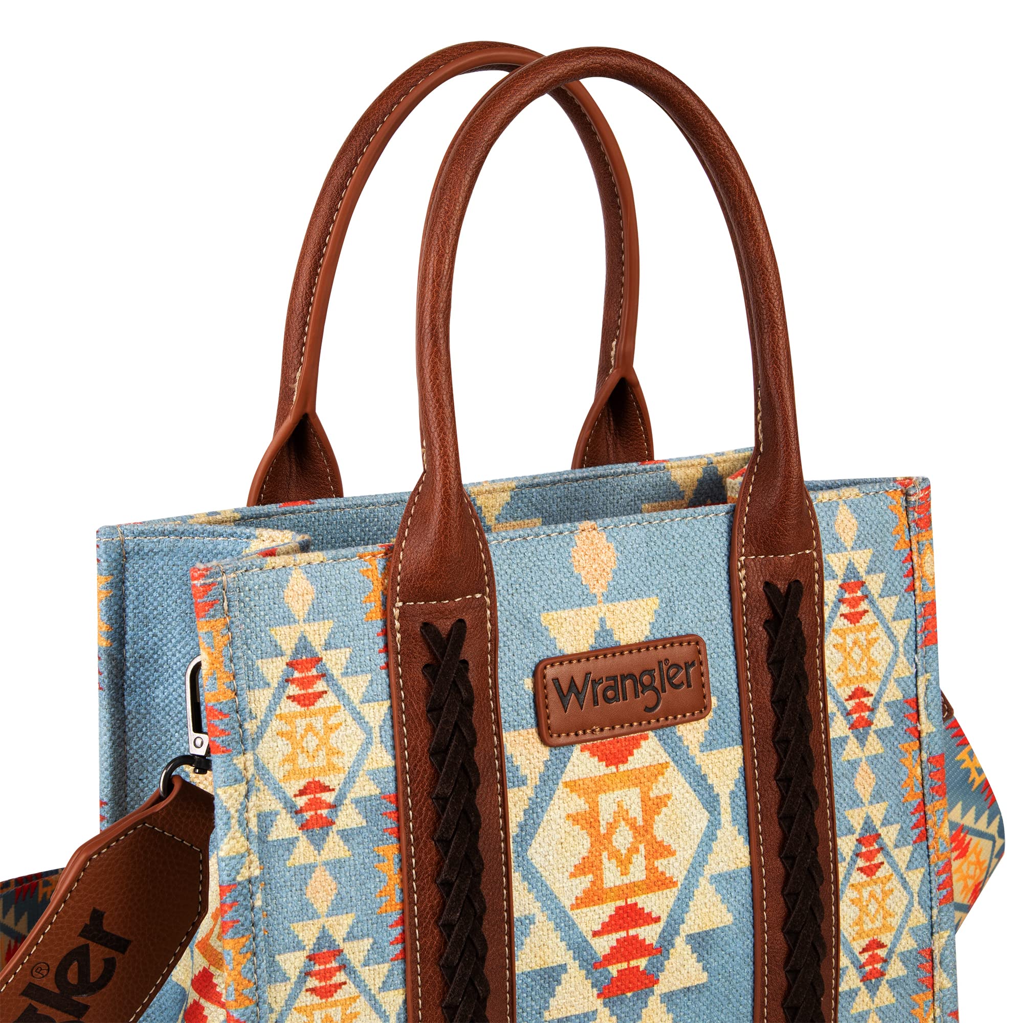 Wrangler Tote Bag for Women Aztec Handbags Western Purses for Women FBA3-WG2202-8120SBR image_3