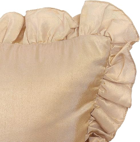 Miniatura 2 de The White Petals Fundas de almohada doradas (volantes, 20 x 20 pulgadas, paquete de 2)