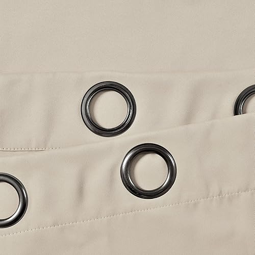 Miniatura 5 de Lush Decor - Paneles de cortina opaca con aislamiento con ojales, par, 52 pulgadas de ancho x 84 pulgadas de largo, neutro