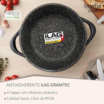 Briebe ILAG 8-Piece Induction Cookware Set, Set of 4 Non-Stick Pots