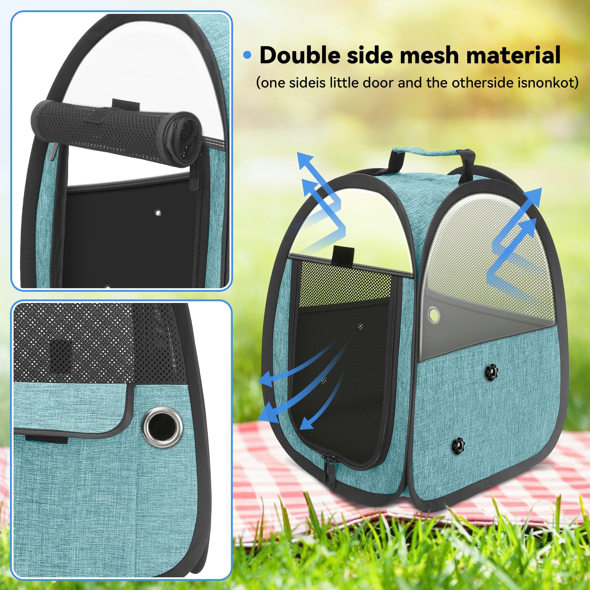 Akinerri Transportador de Viaje para pájaros, Bolsa de Viaje para pájaros pequeños, Jaula de Viaje Transparente y Transpirable, Incluye Percha y Bandeja Inferior