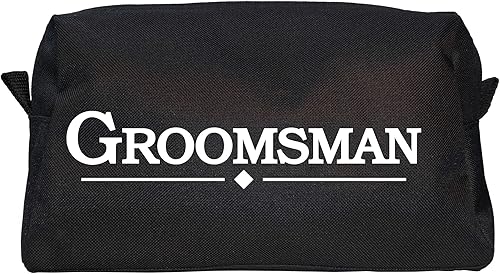 TSO - Neceser de fiesta de boda para hombre, bolsa Dopp negra y neceser de viaje para guardar todas tus necesidades (9.25 x 5 x 3.75 pulgadas)