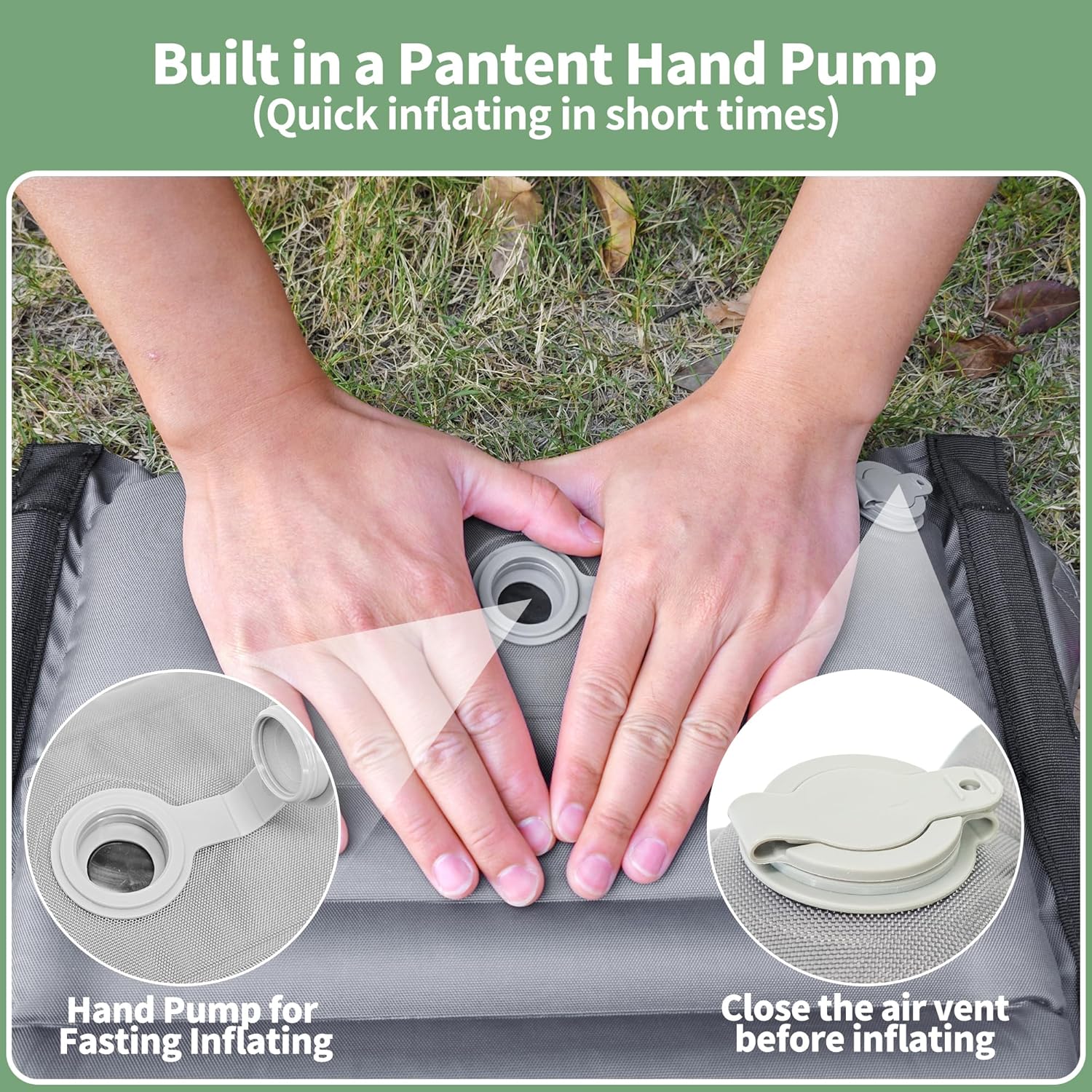 EULANT Lightweight Inflatable Folding Seats for Camping Chair with Back Support and Adjustable Straps,Foldable Bleacher Chairsfor Camping Hiking Sporting Events and Park