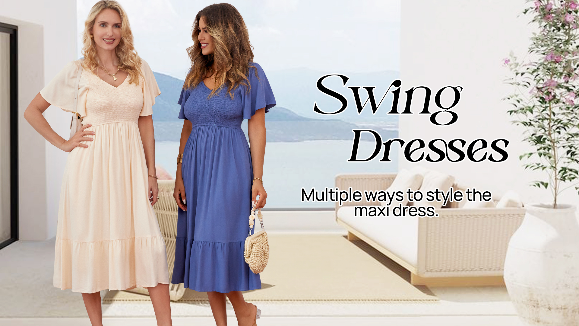 knee length dresses for ladies Remira Smocked Ruffle Top - Yellow Cherry
